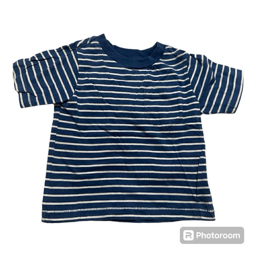 🌼🌼Children’s Place blue stripe shirt Preloved 6-9M🌼🌼